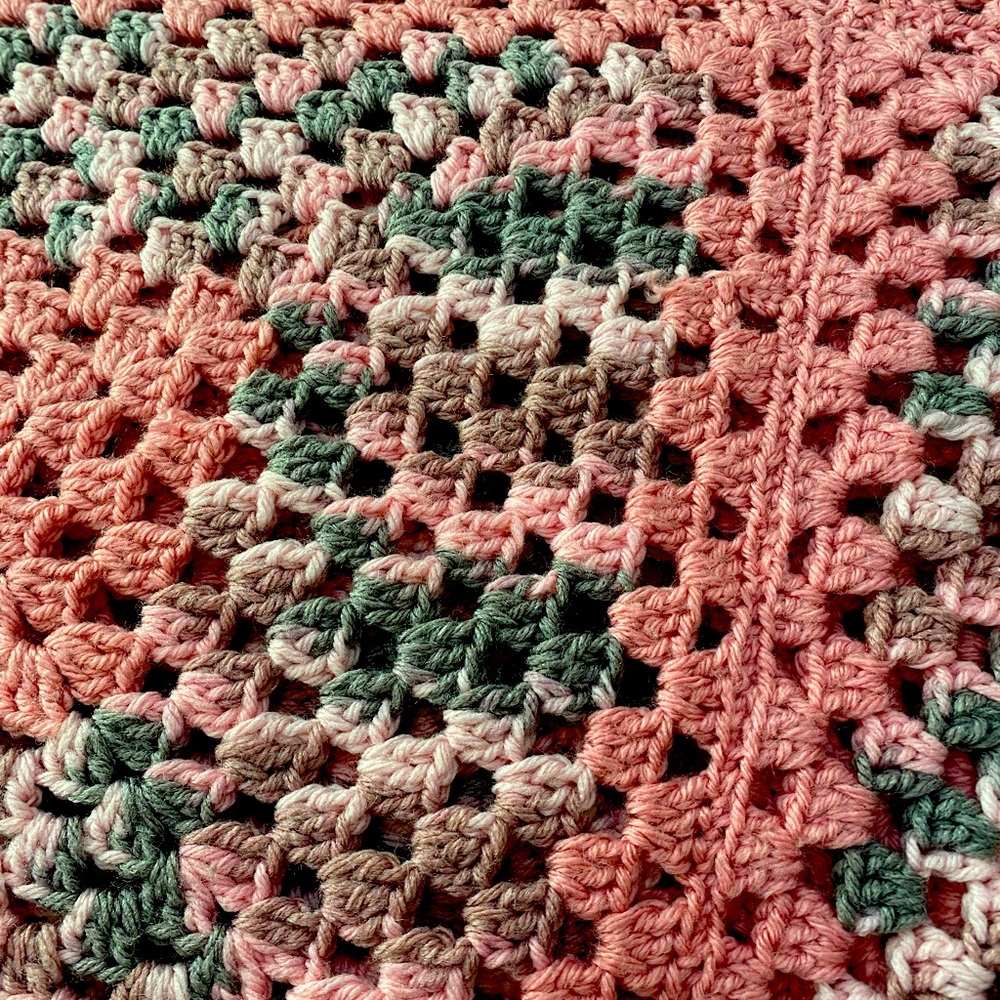 Extra Large Boho chic Cottage Granny Core Handmade Afghan New